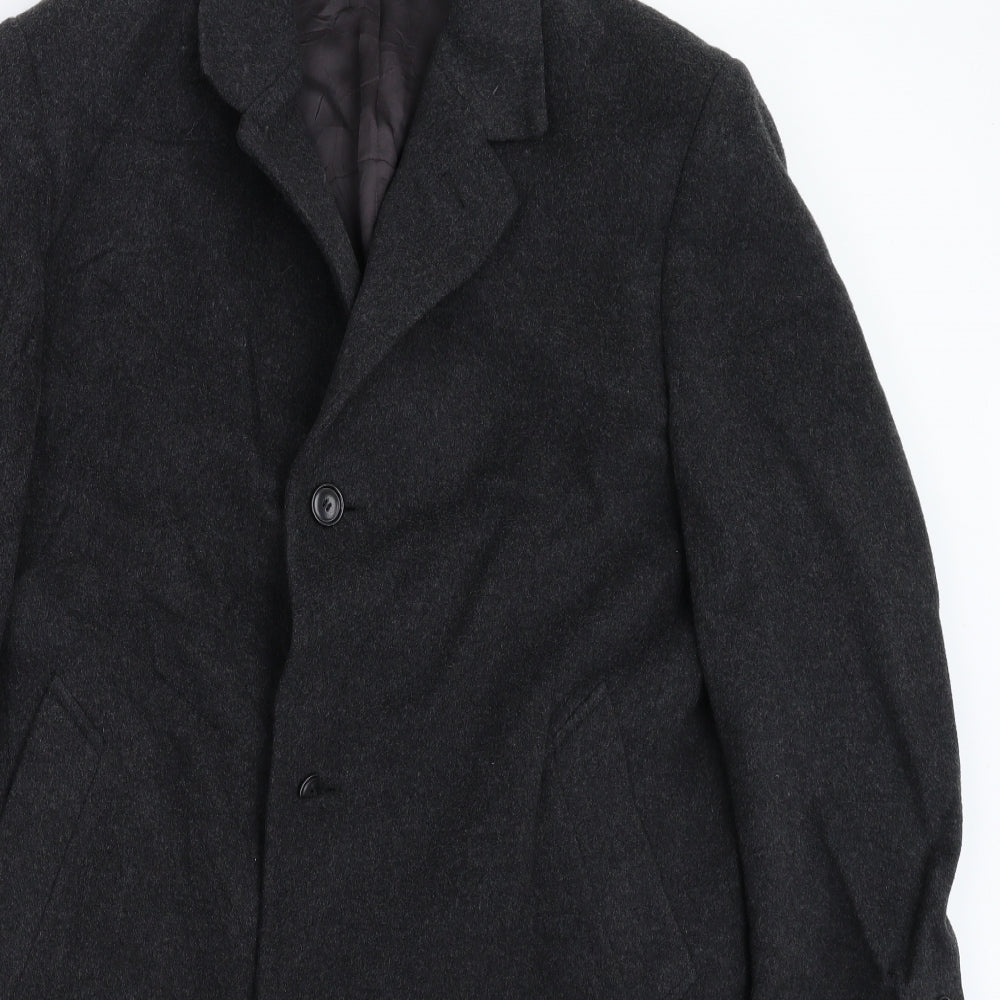 Horne Brother Mens Grey   Overcoat Coat Size M