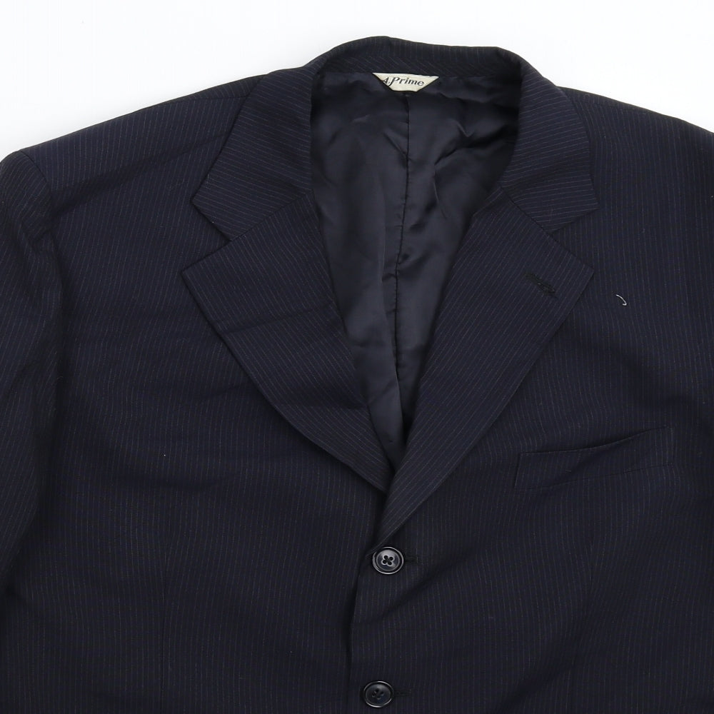A Prime Mens Blue Striped  Jacket Suit Jacket Size 44