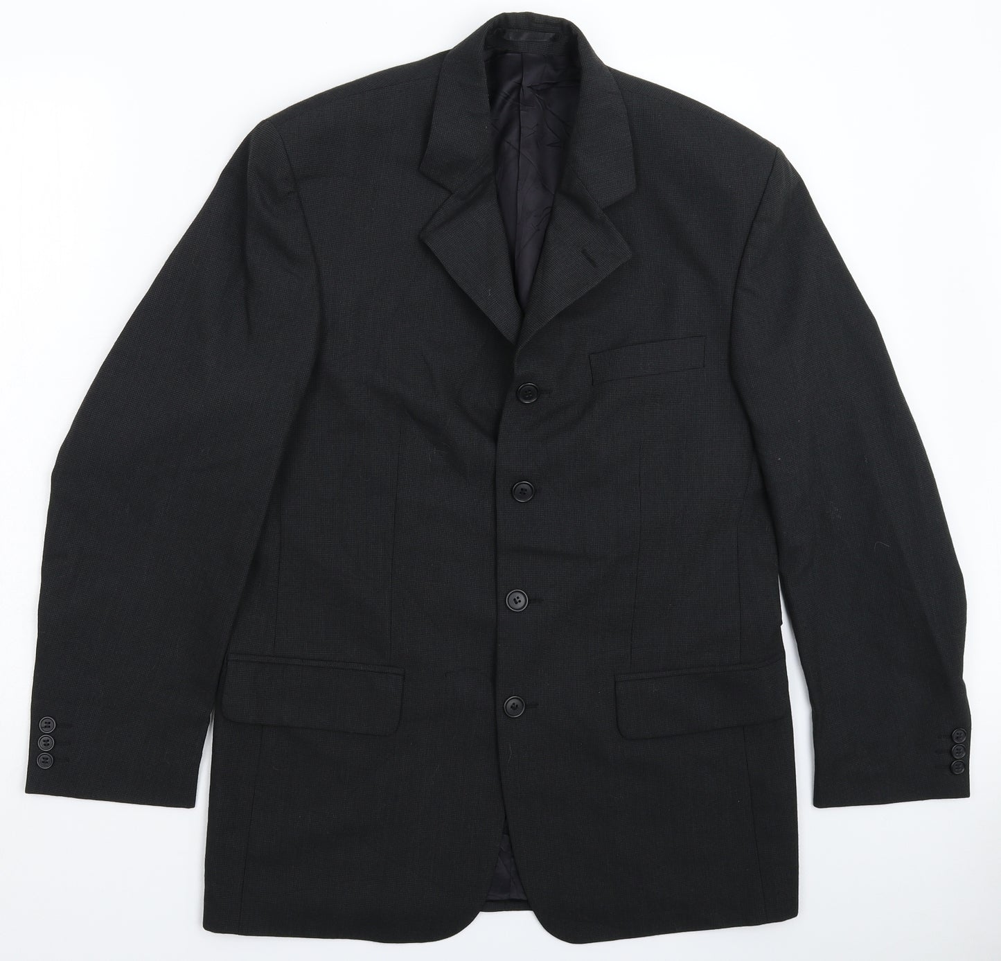 Tom English Mens Black   Jacket Suit Jacket Size 40