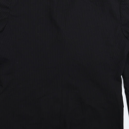 River Island Mens Black Striped  Jacket Suit Jacket Size 40