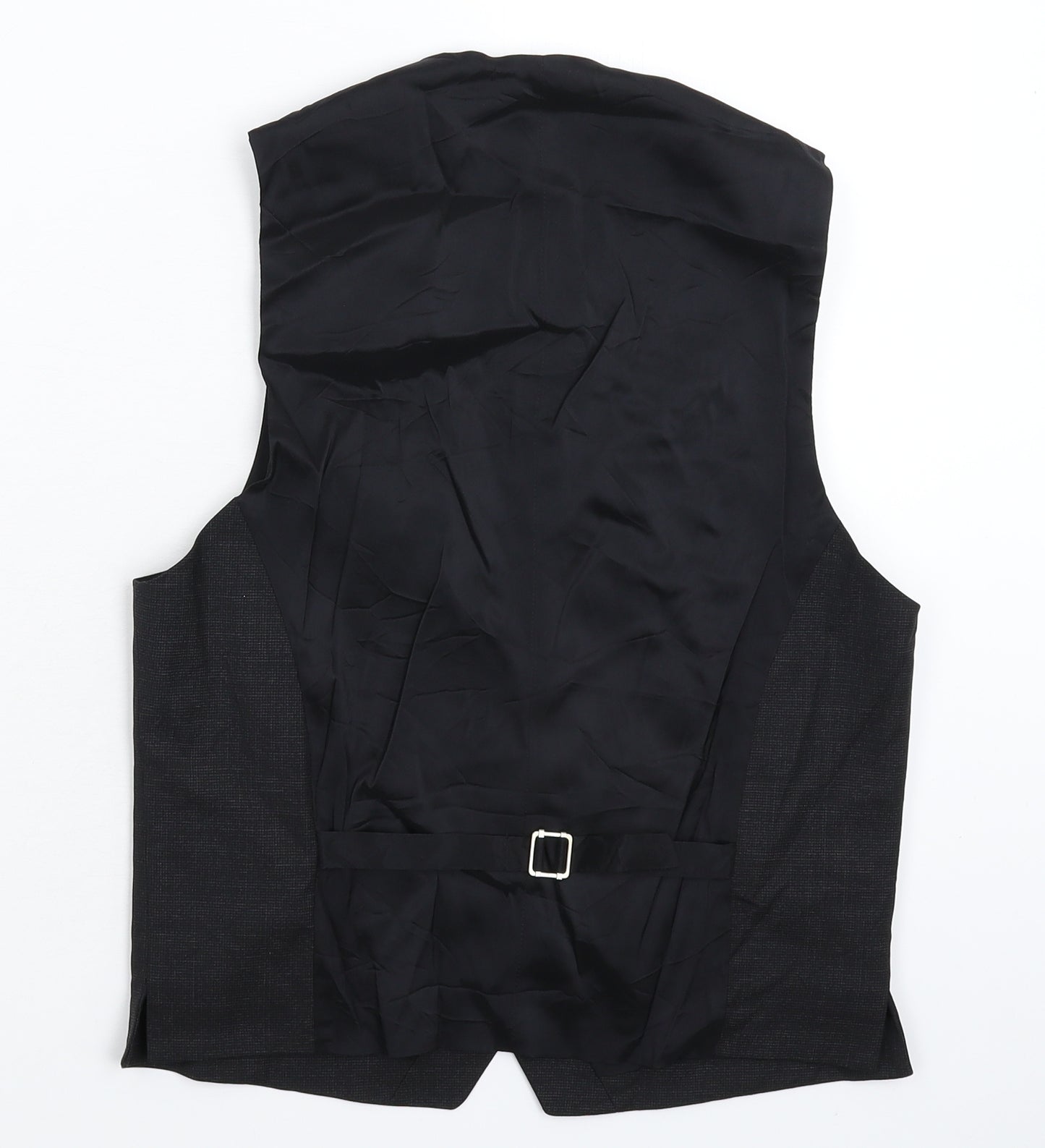 Preworn Mens Black   Jacket Suit Waistcoat Size 36