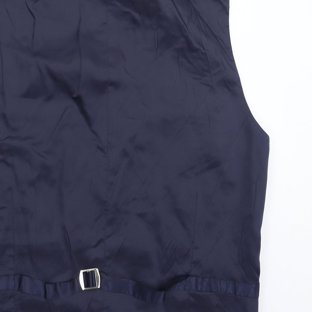 Paul Costelloe Mens Blue   Jacket Suit Waistcoat Size 38