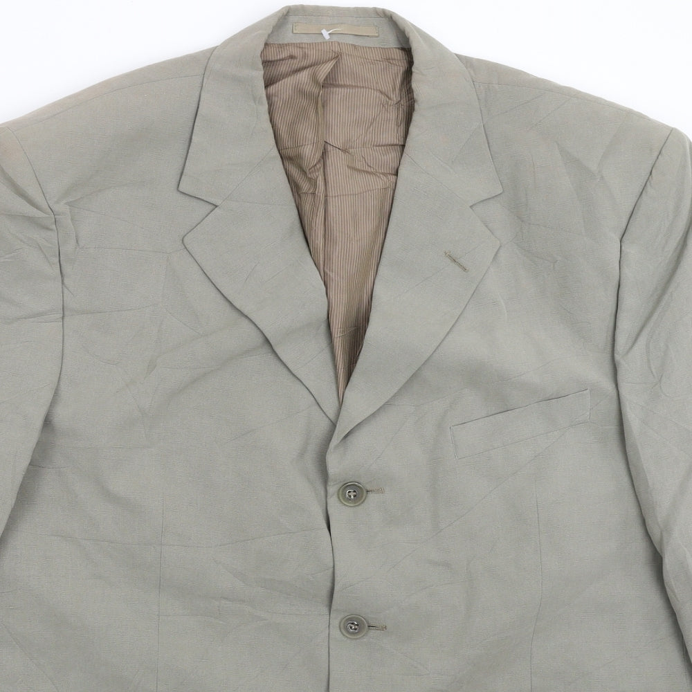Armando Mens Grey   Jacket Suit Jacket Size 48