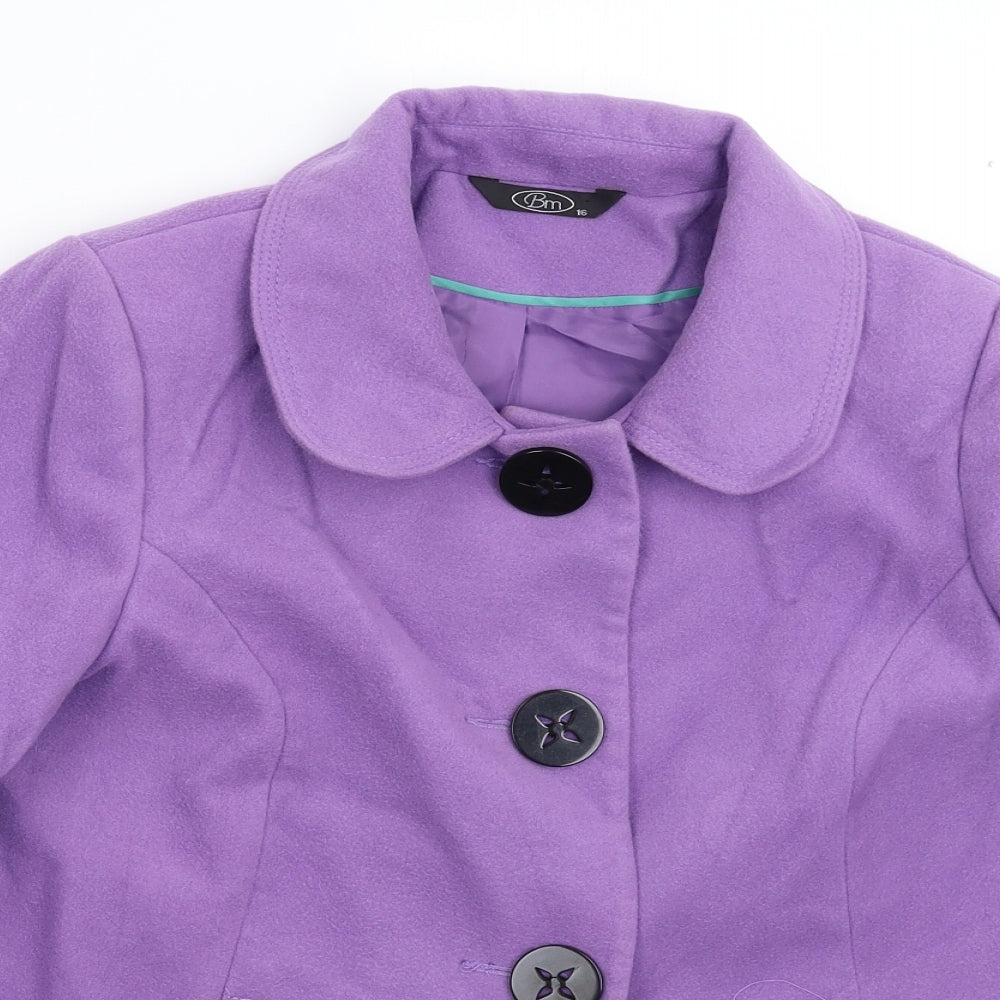 BM Womens Purple   Jacket Blazer Size 16