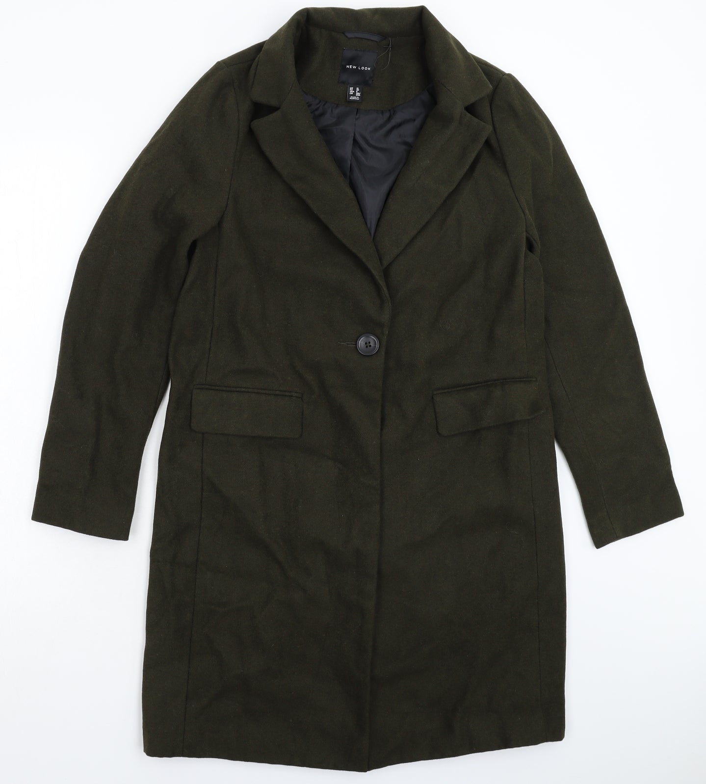 New Look Womens Green   Pea Coat Coat Size 10
