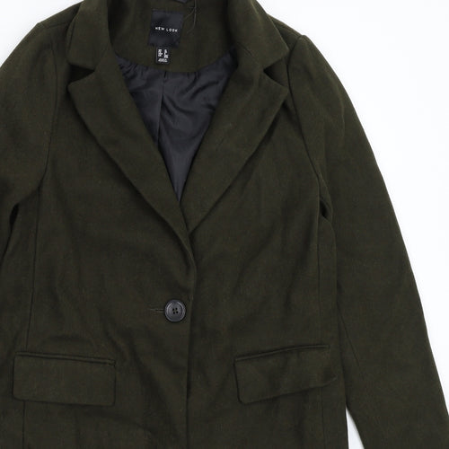 New Look Womens Green   Pea Coat Coat Size 10