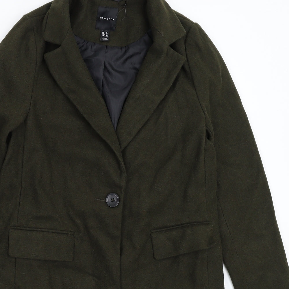 New Look Womens Green   Pea Coat Coat Size 10