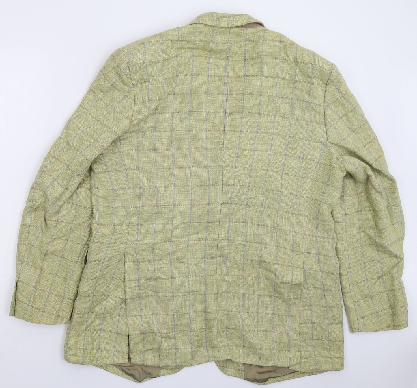 Hephys Mens Beige Check  Jacket Blazer Size 44