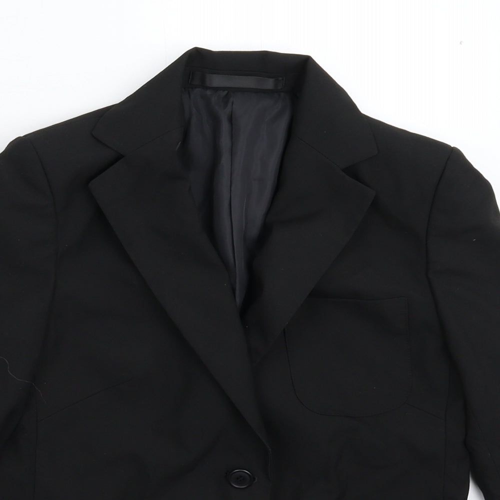Marks and Spencer Girls Black   Jacket Blazer Size 12 Years  - Suit