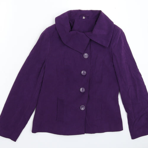 EWM Womens Purple   Jacket Blazer Size 10