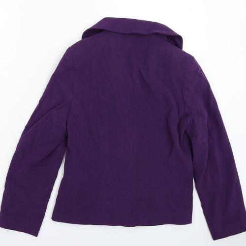 EWM Womens Purple   Jacket Blazer Size 10