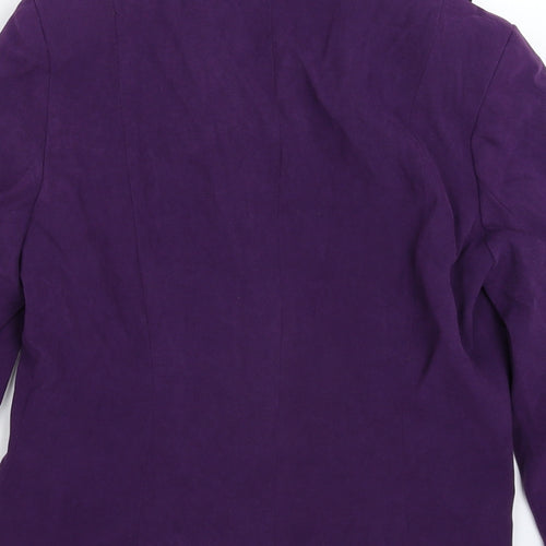 EWM Womens Purple   Jacket Blazer Size 10