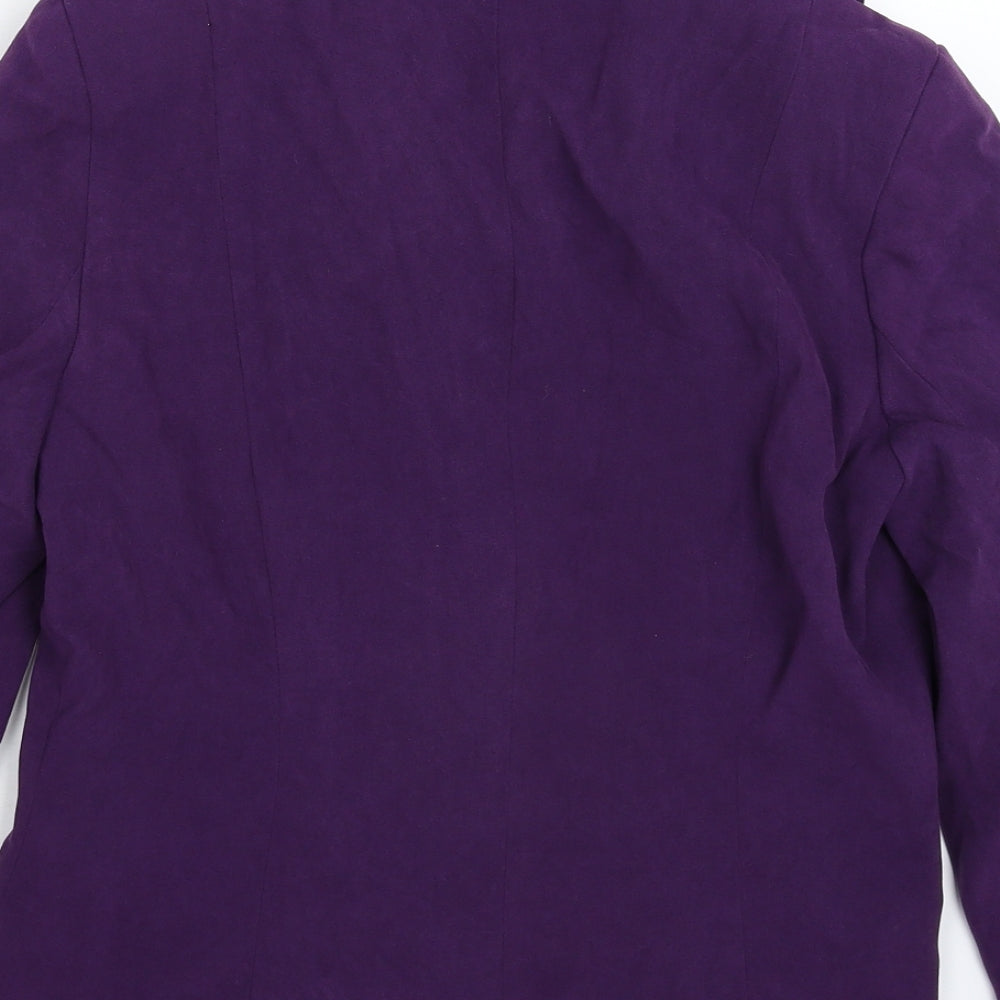EWM Womens Purple   Jacket Blazer Size 10