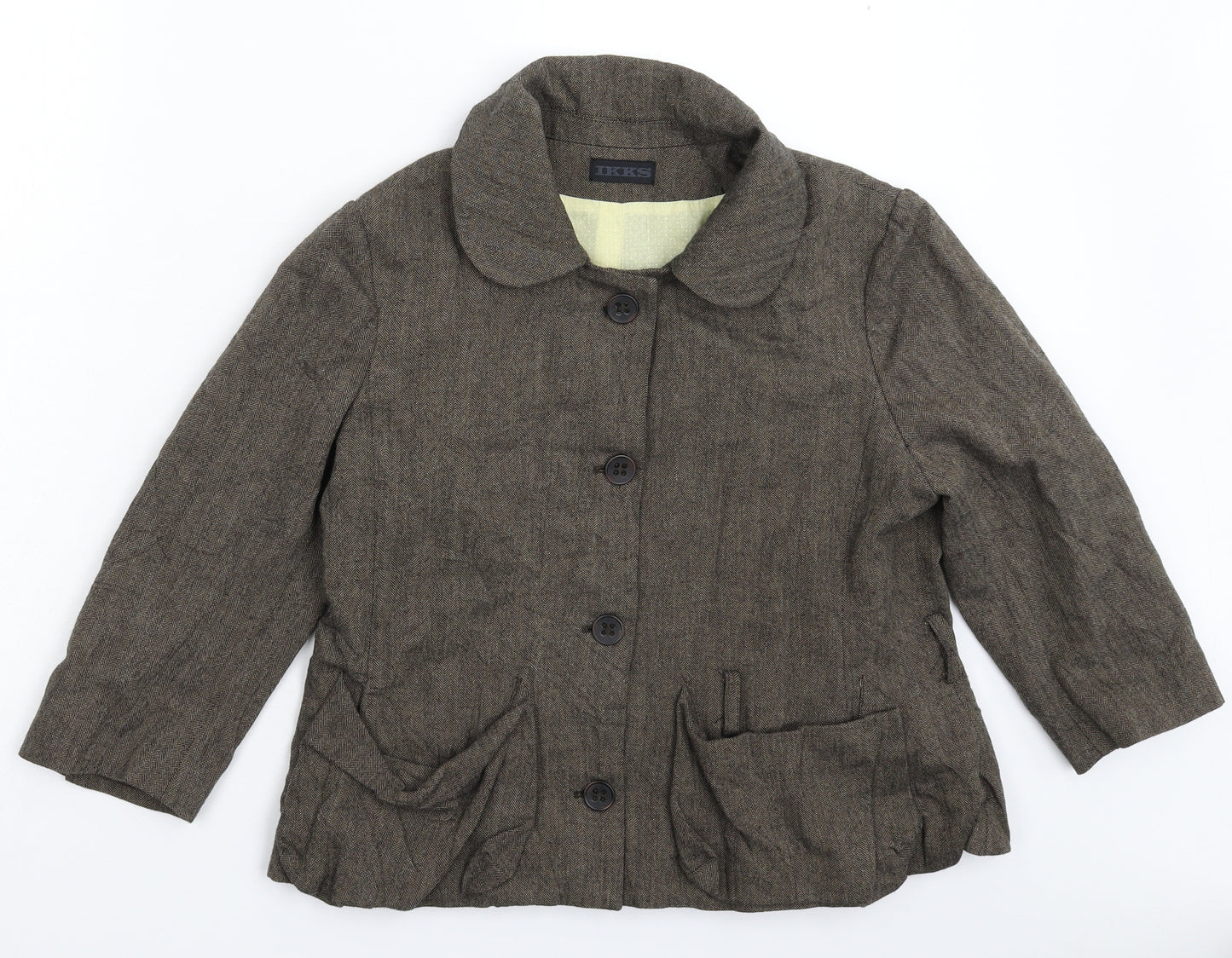 IKKS Womens Grey   Jacket Blazer Size 14