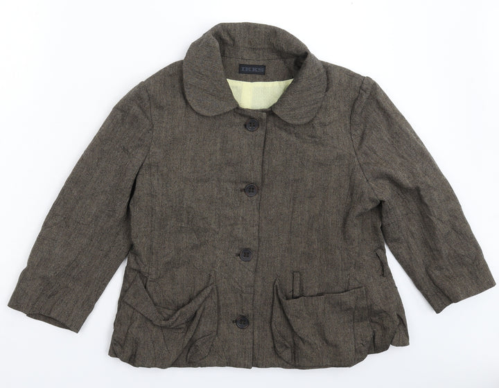 IKKS Womens Grey   Jacket Blazer Size 14