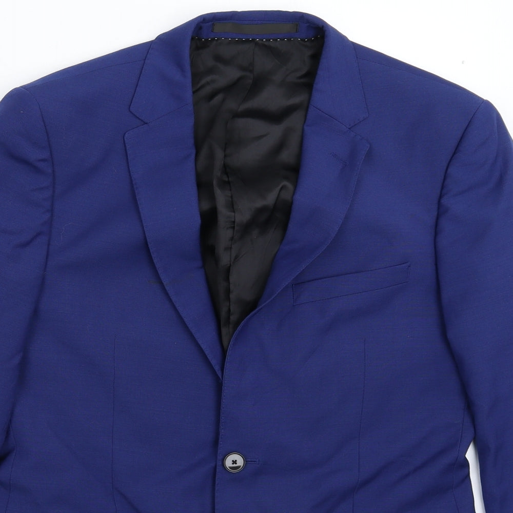 John Lewis Mens Blue   Jacket Suit Jacket Size 38