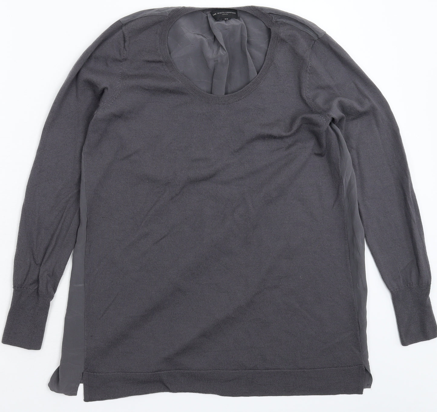 White Company Womens Grey  Knit Pullover Jumper Size M