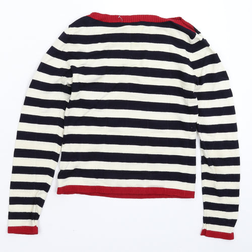 Marks and Spencer Womens Multicoloured Striped Knit Pullover Jumper Size 10