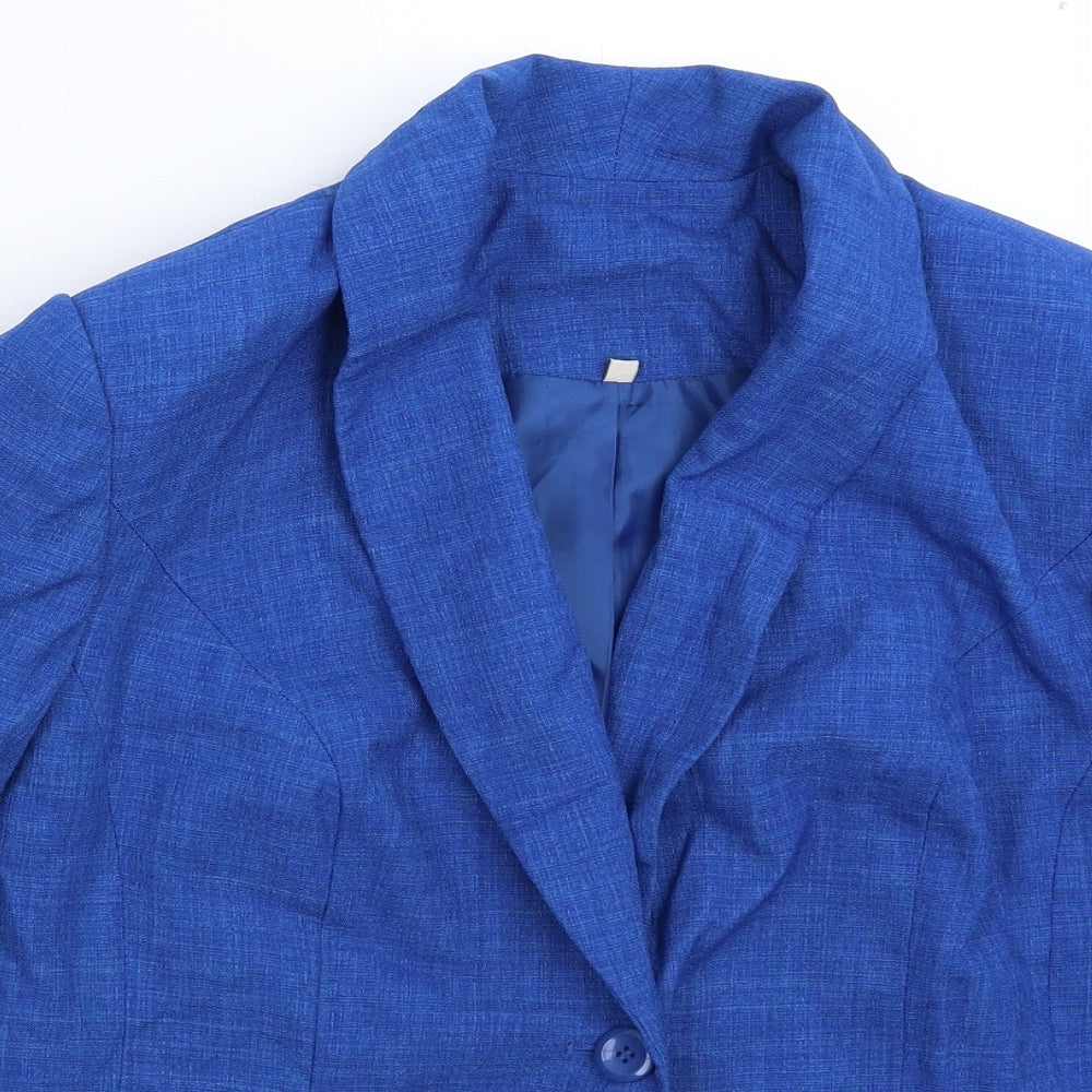 EWM Womens Blue   Jacket Suit Jacket Size 16