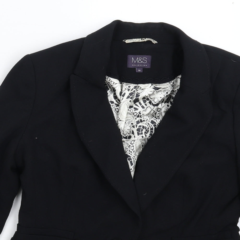 Marks and Spencer Womens Black   Jacket Suit Jacket Size 10