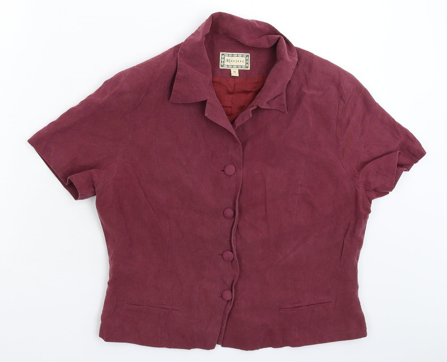 Monsoon Womens Purple   Jacket Blazer Size 16