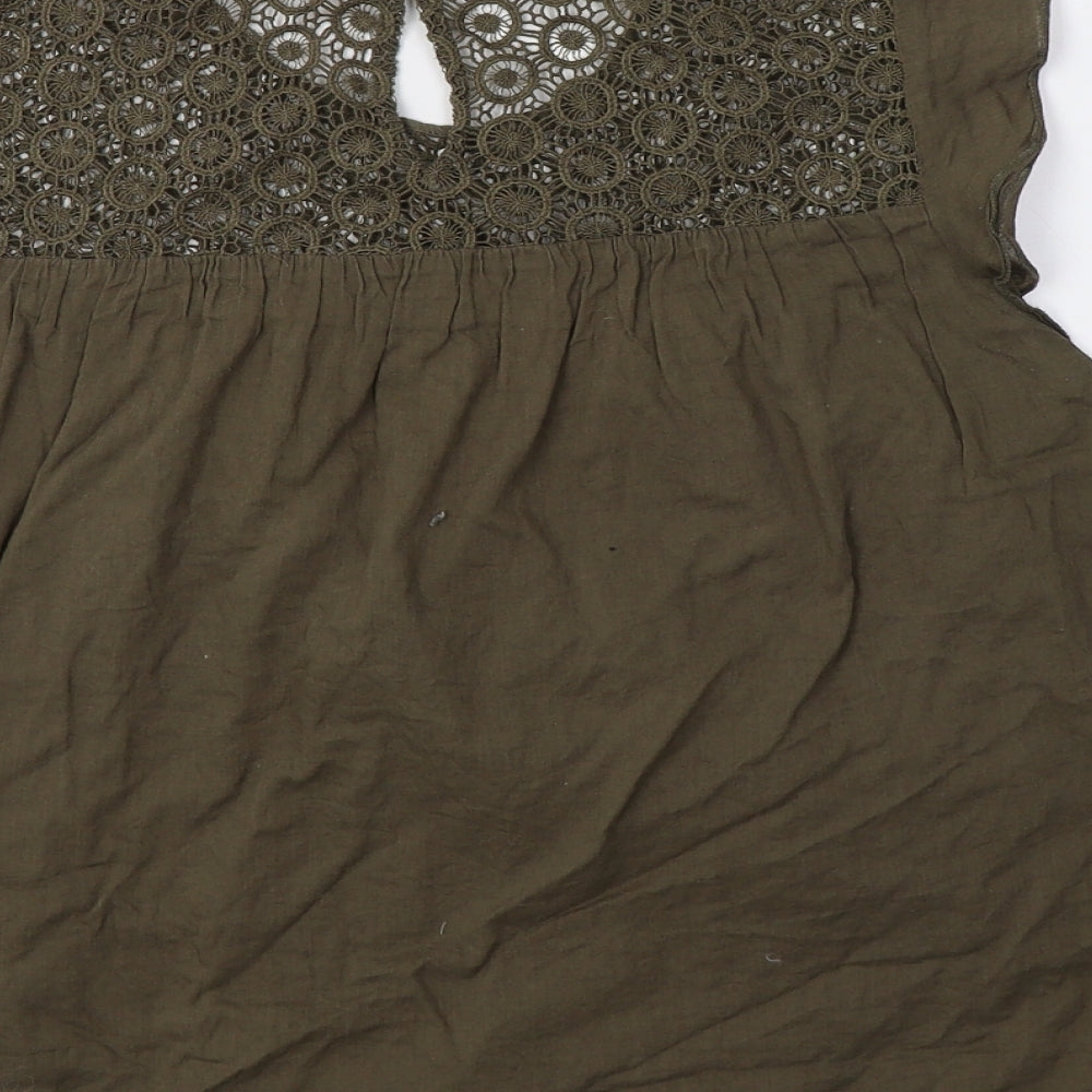 Zara Womens Green   Basic T-Shirt Size S