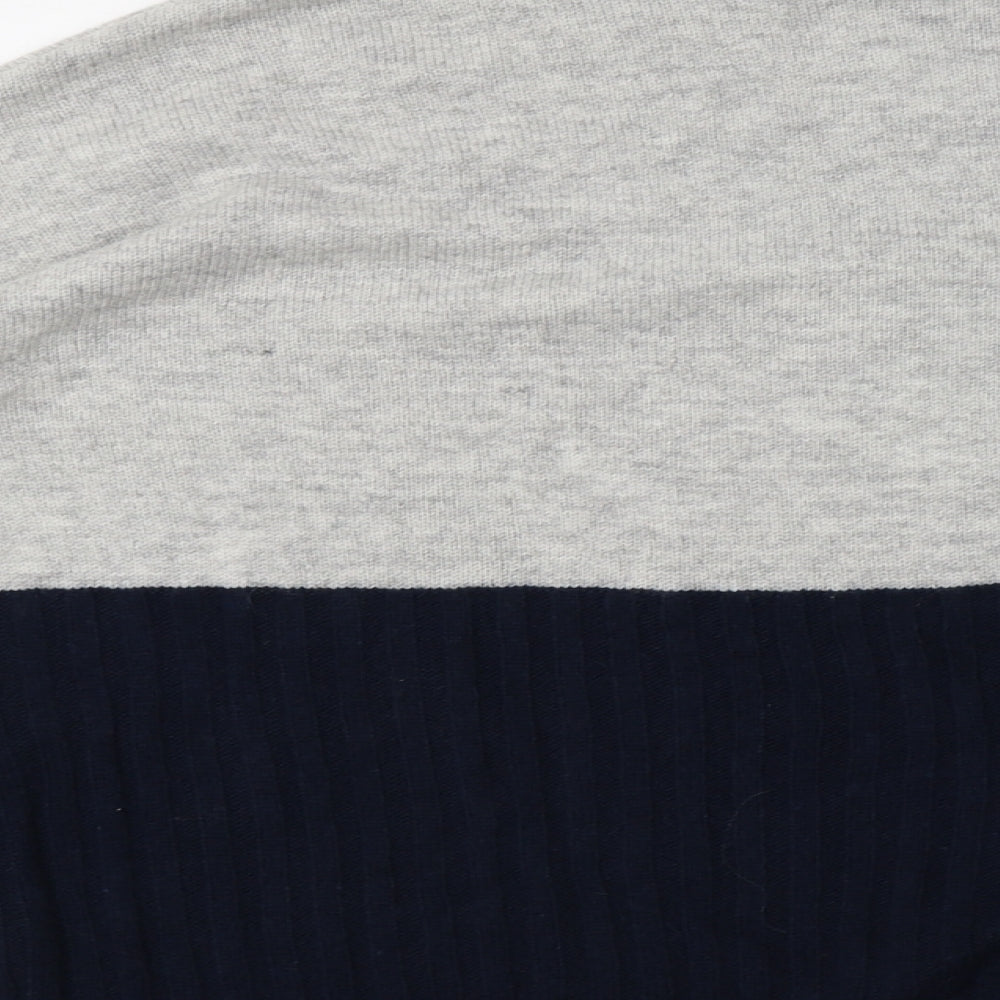 Marks and Spencer Womens Grey Striped Knit Pullover Sweatshirt Size M
