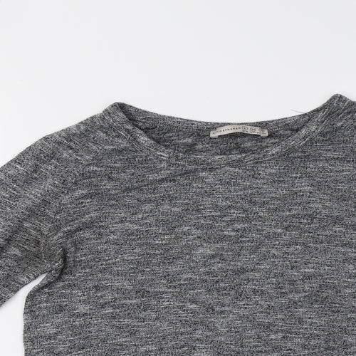 Primark Womens Grey  Knit Pullover Sweatshirt Size 6