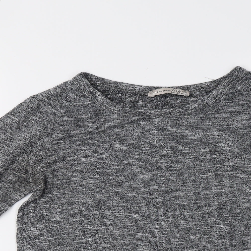 Primark Womens Grey  Knit Pullover Sweatshirt Size 6