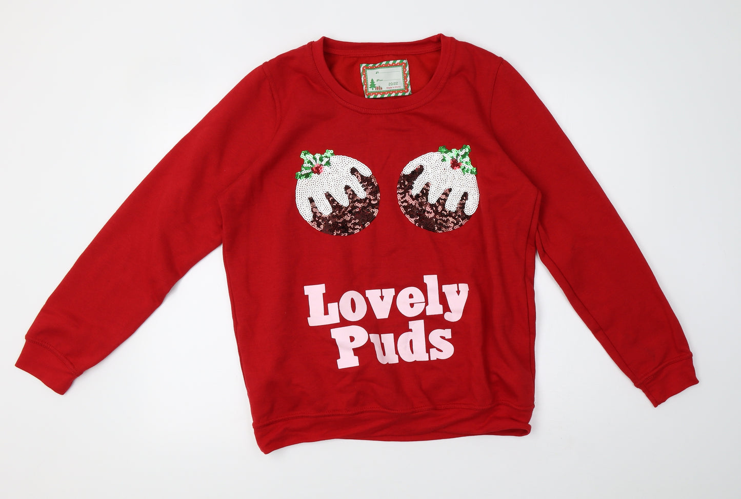 Preworn Womens Red   Pullover Sweatshirt Size 22  - christmas