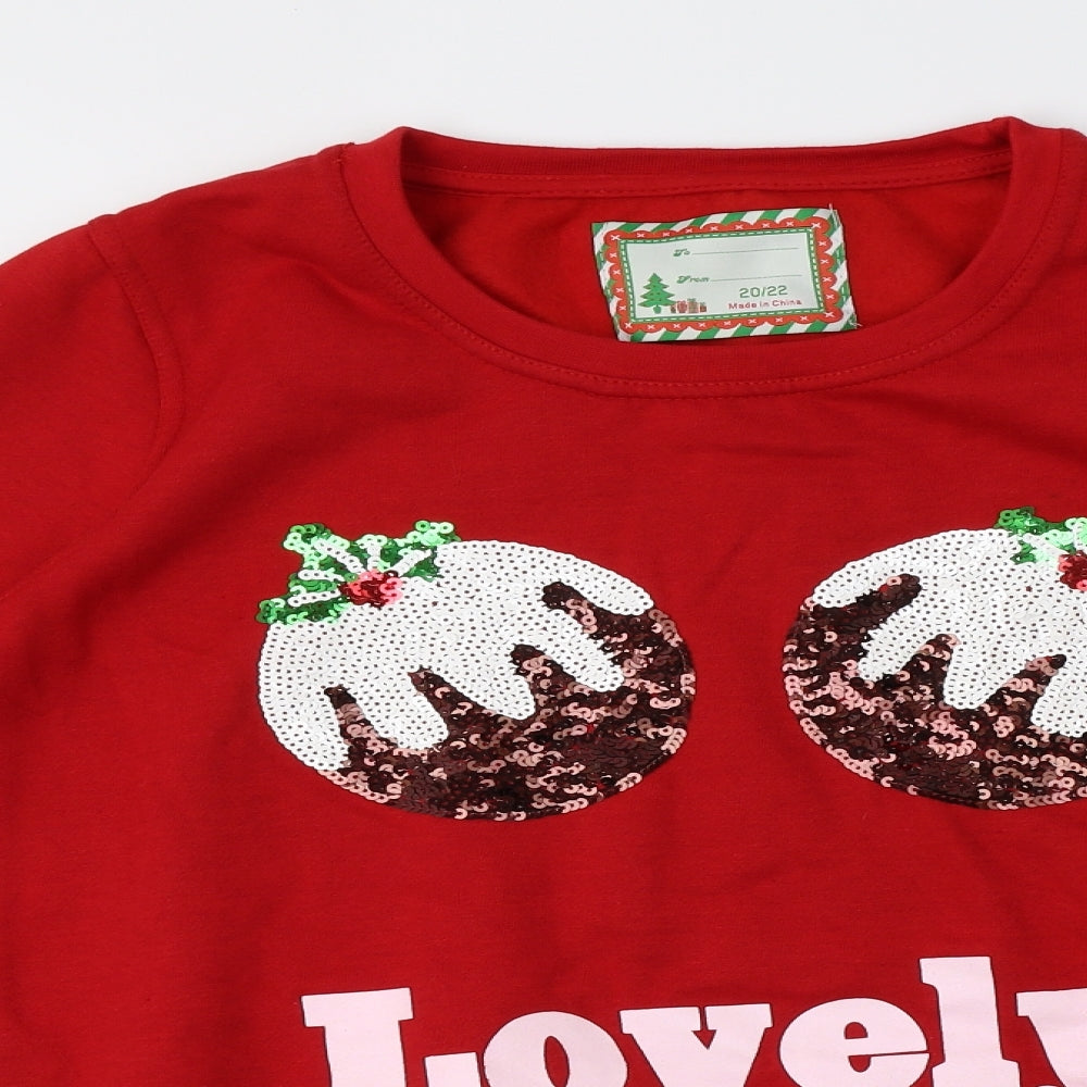 Preworn Womens Red   Pullover Sweatshirt Size 22  - christmas
