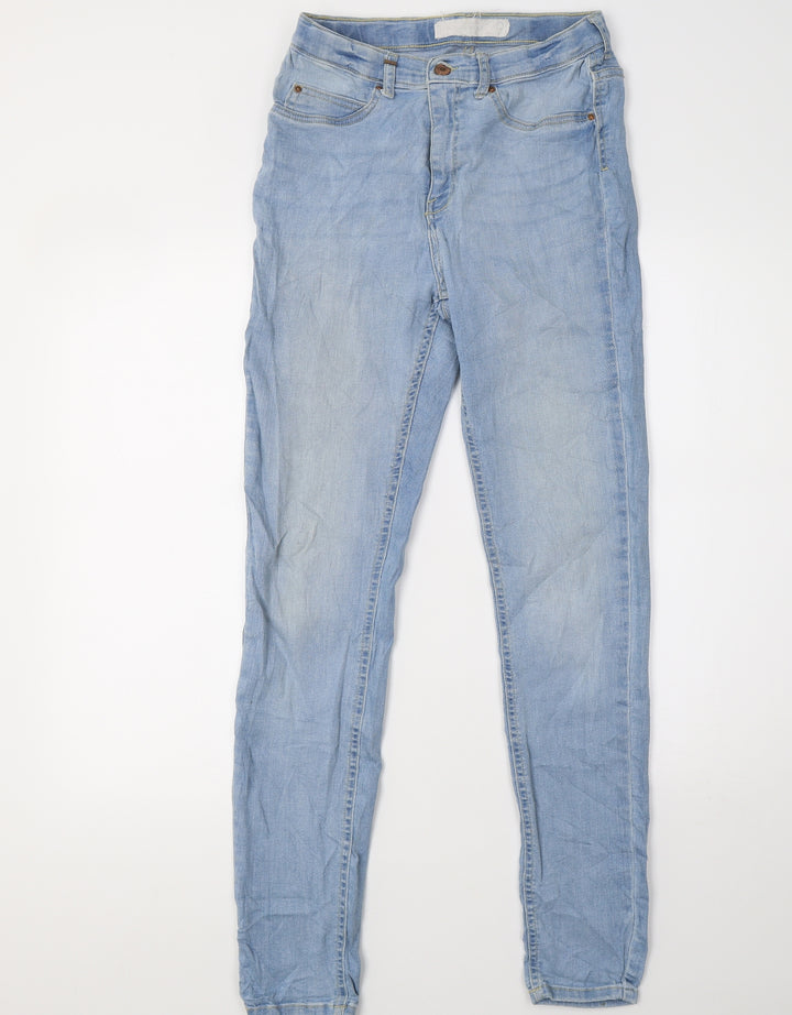 Preworn Womens Blue Denim Skinny Jeans Size 28 L32 in