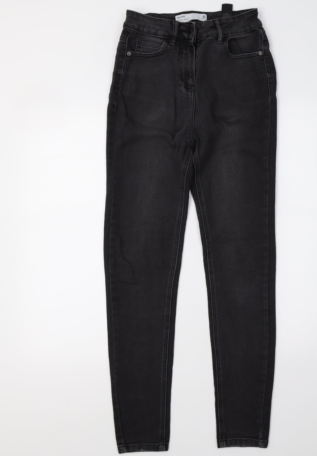 NEXT Womens Black  Denim Skinny Jeans Size 6 L32 in