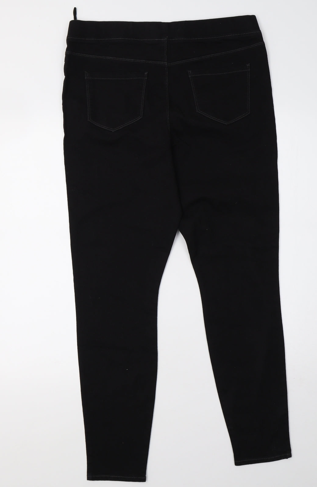 PEP&CO Womens Black  Denim Jegging Trousers Size 14 L30 in