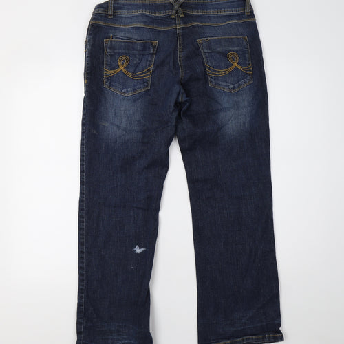 falmer Womens Blue  Denim Straight Jeans Size 10 L28 in