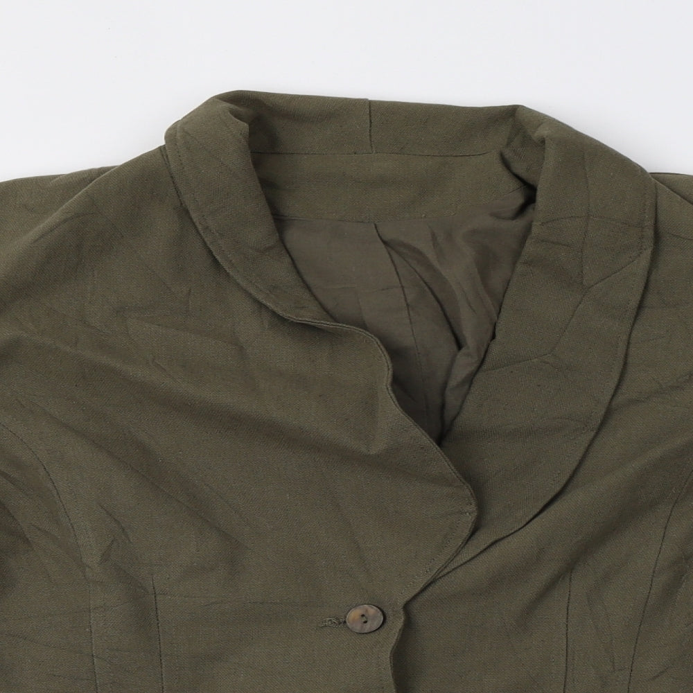 the earth collection Womens Green   Jacket Blazer Size XL