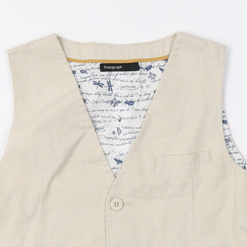 Marks and Spencer Boys Beige   Basic Jacket Snowsuit Size 7-8 Years