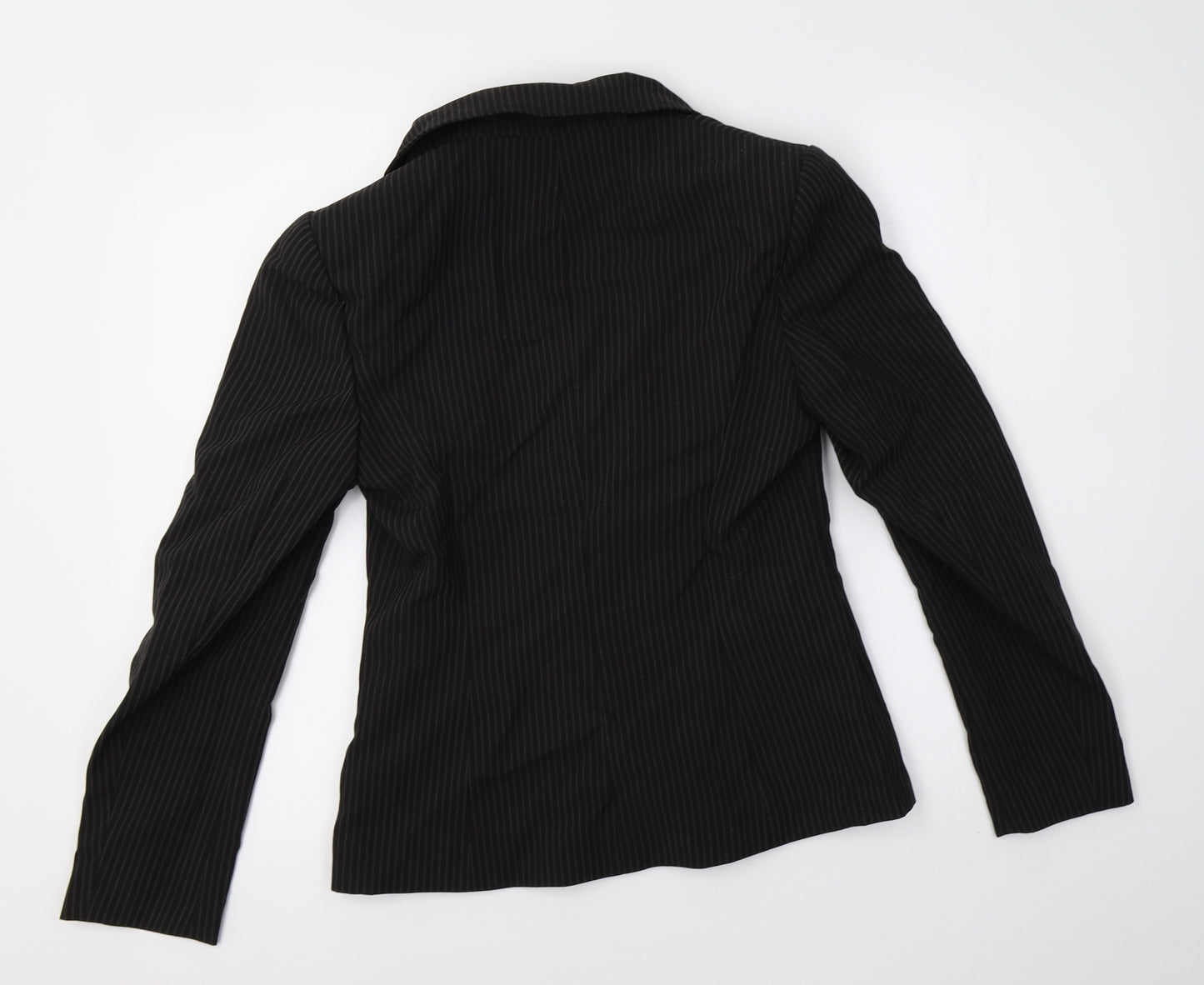 Matalan Womens Black Striped  Jacket Blazer Size 10
