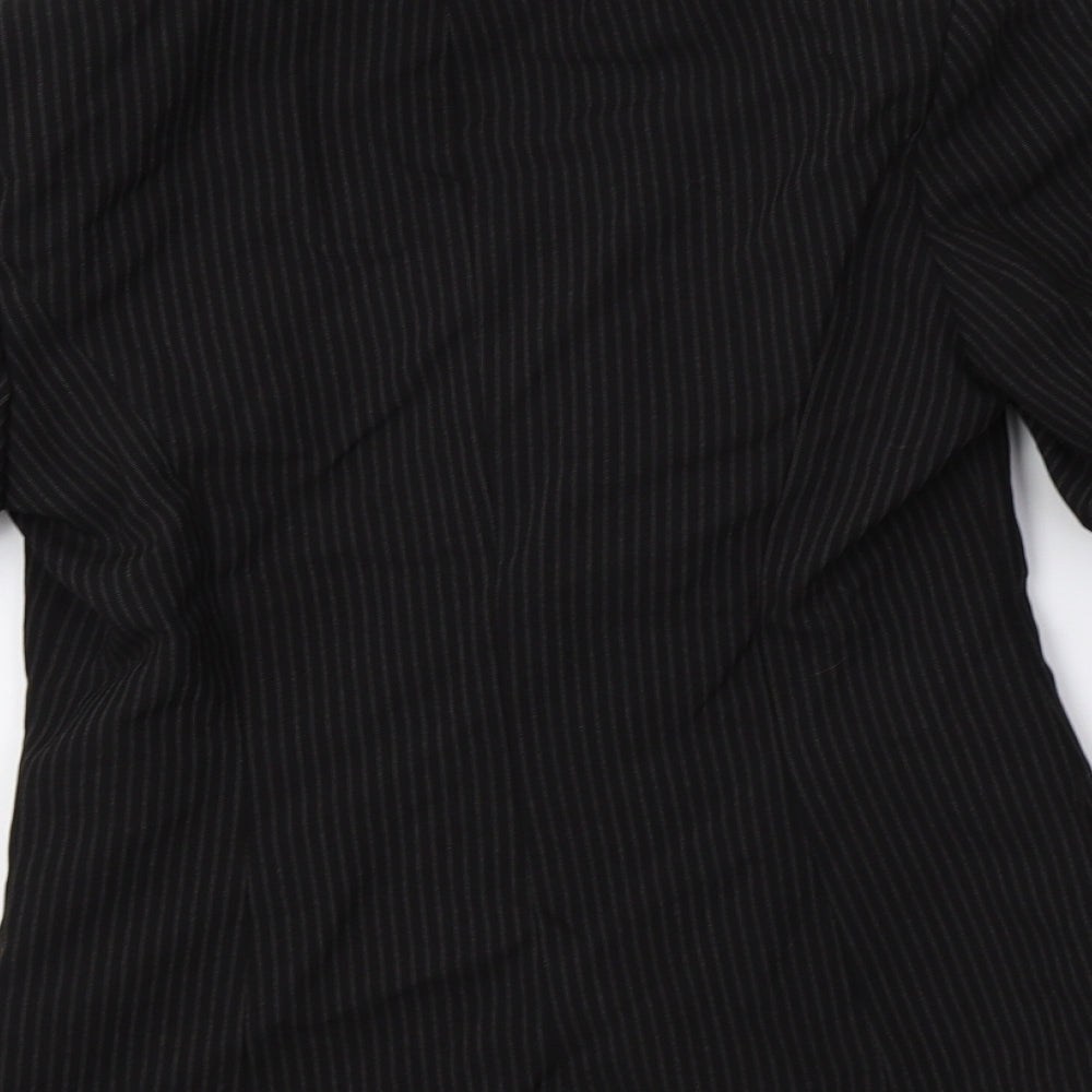 Matalan Womens Black Striped  Jacket Blazer Size 10