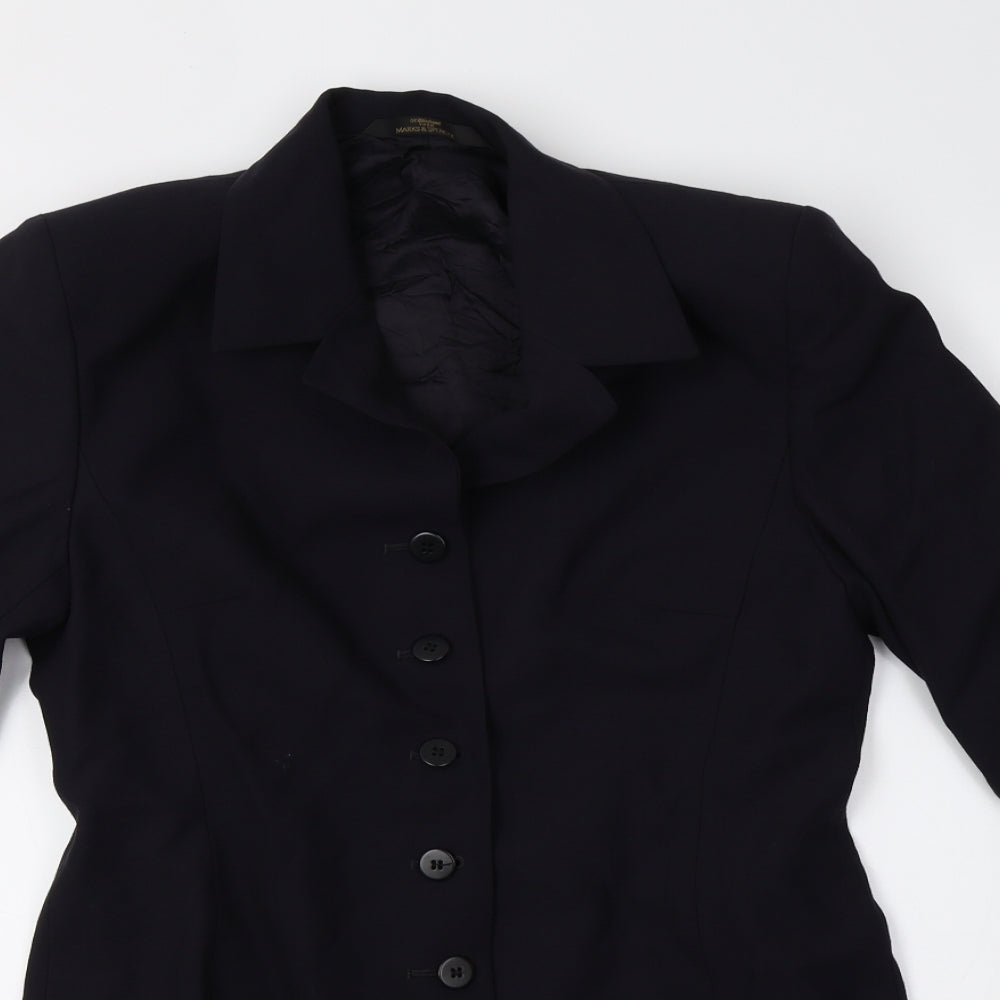 Marks and Spencer Womens Blue   Jacket Blazer Size 10