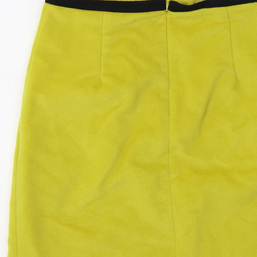 Marks and Spencer Womens Yellow   A-Line Skirt Size 6