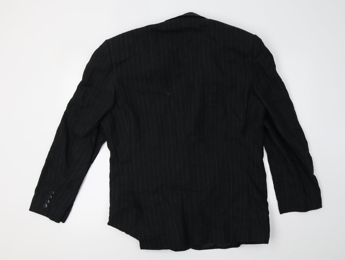 French Connection Mens Black Striped   Blazer Size 40
