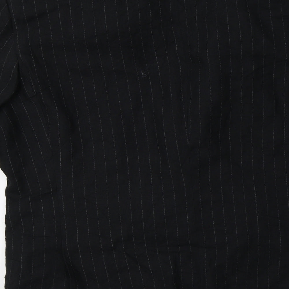French Connection Mens Black Striped   Blazer Size 40