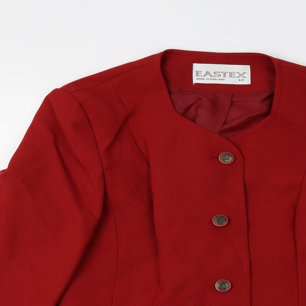 Eastex Womens Red   Jacket Blazer Size 10