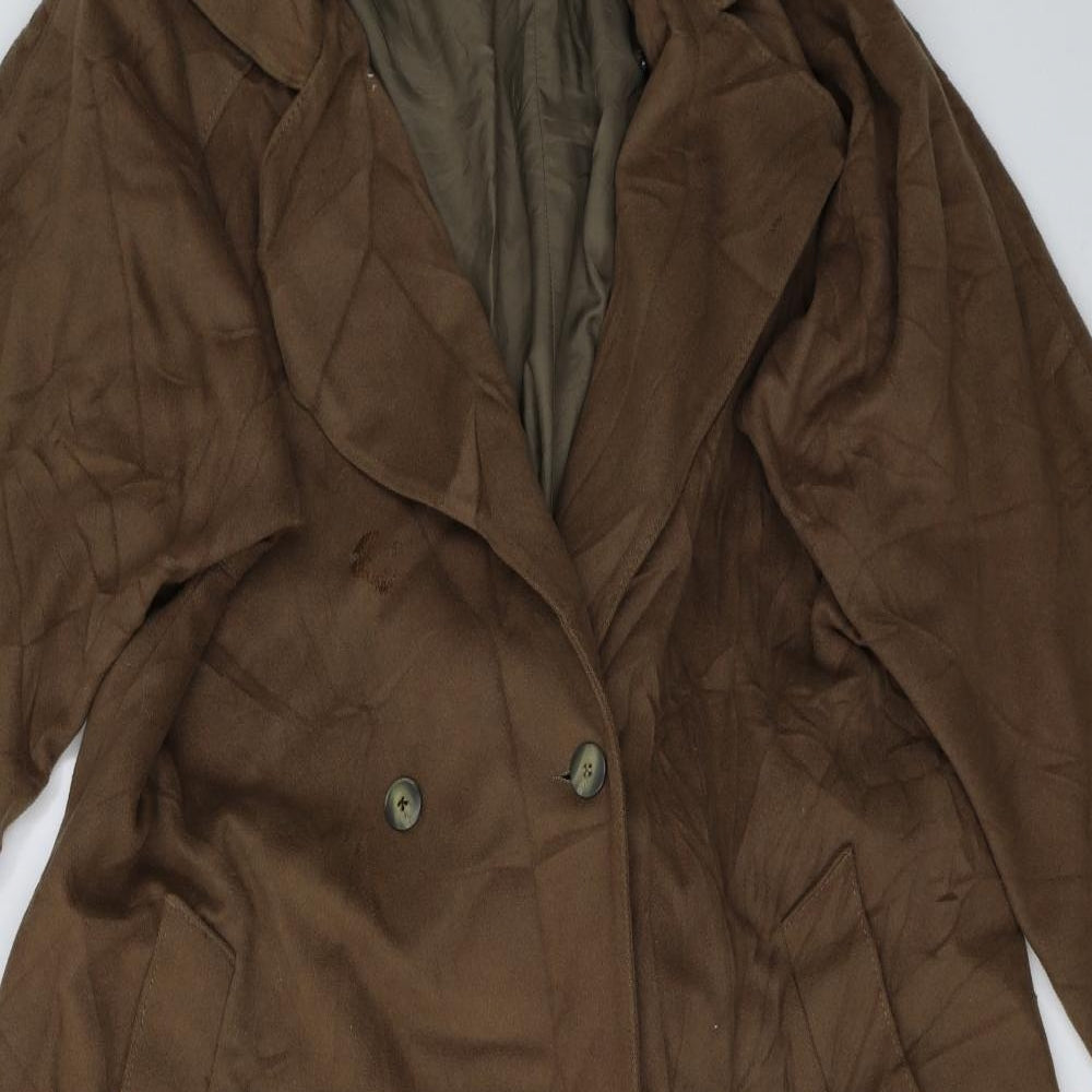 Long Tall Sally Womens Brown   Trench Coat Coat Size 18  - 48 pit to pit