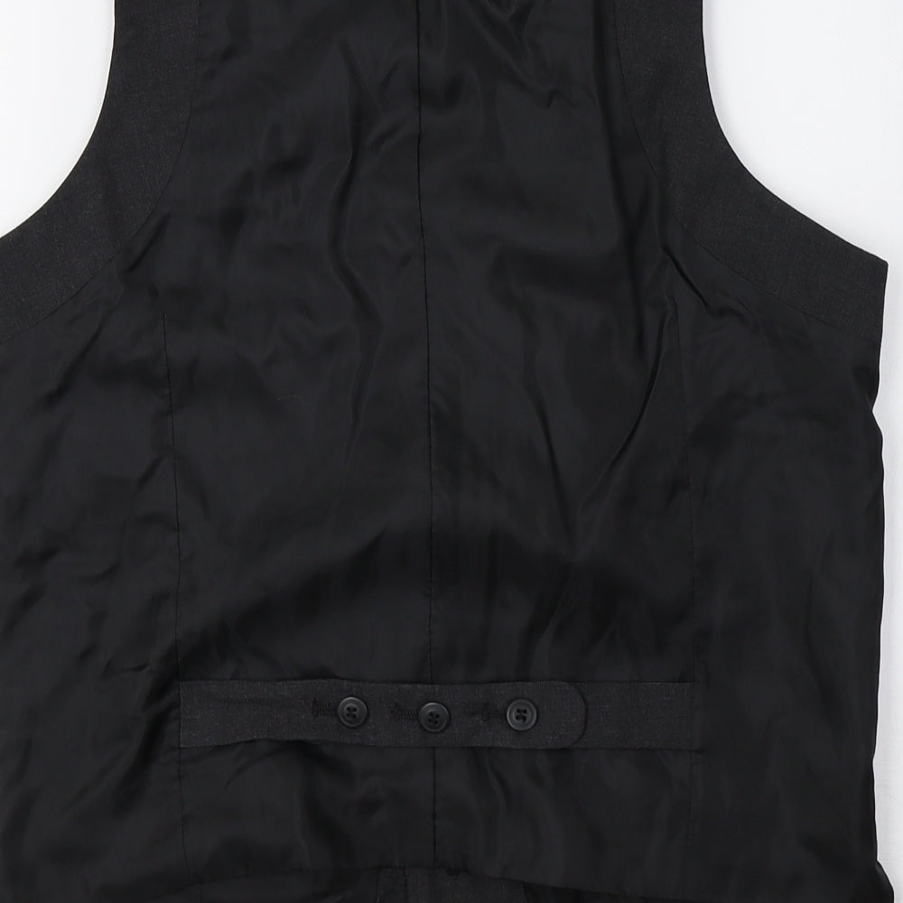 Topman Mens Grey   Jacket Suit Waistcoat Size 38