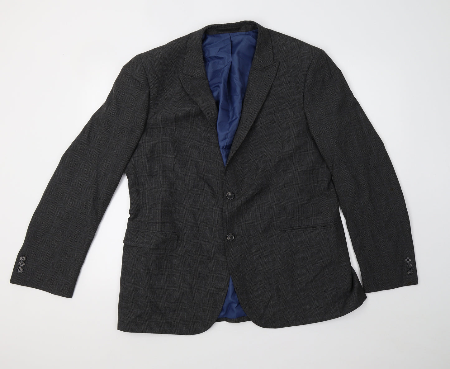 Cedar Wood State Mens Grey Check  Jacket Blazer Size 44