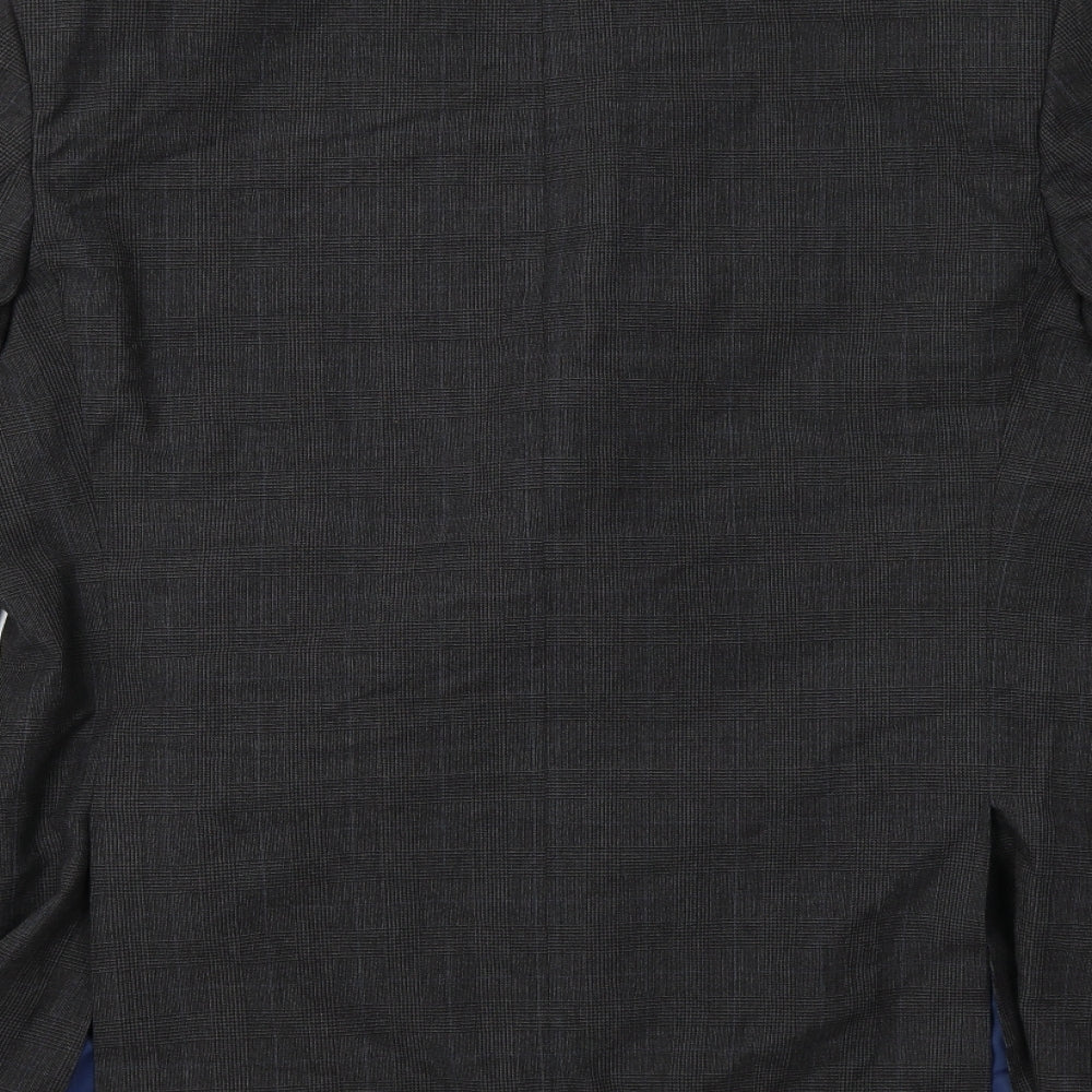 Cedar Wood State Mens Grey Check  Jacket Blazer Size 44