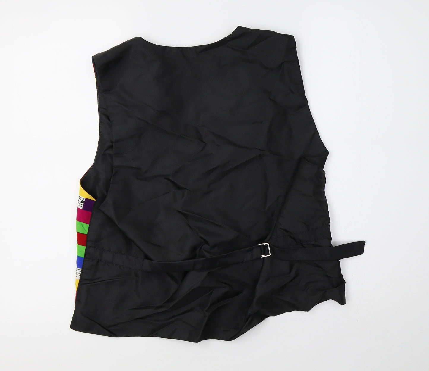 city Mens Multicoloured Striped  Jacket Suit Waistcoat Size 36