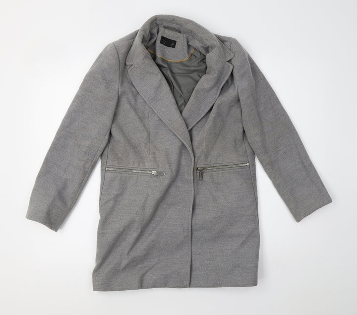 Topshop Womens Grey Jacket Blazer Size 4